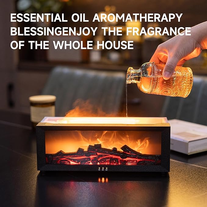 FlameGlow 2-in-1 Aroma Humidifier — Instantly Transforms Dry, Dull Rooms into a Cozy, Calming Oasis