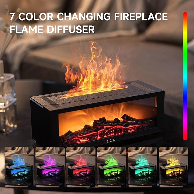 FlameGlow 2-in-1 Aroma Humidifier — Instantly Transforms Dry, Dull Rooms into a Cozy, Calming Oasis